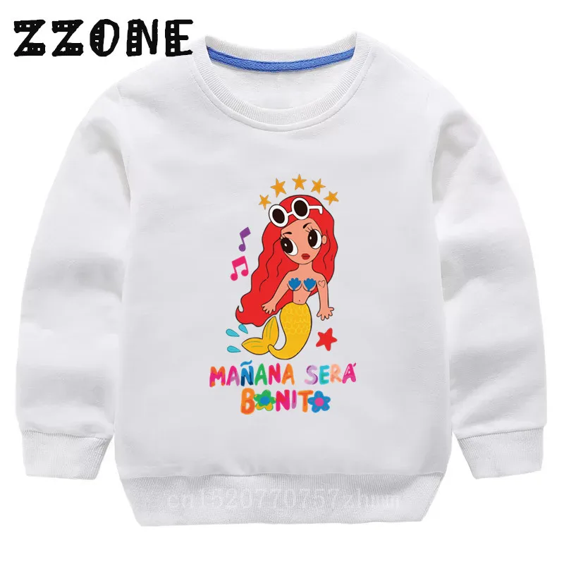 Manana Sera Bonito Karol G Print Fashion Kids Sweatshirts Funny Children Hoodies Baby Pullover Outwear Tops Girls Boys Clothes