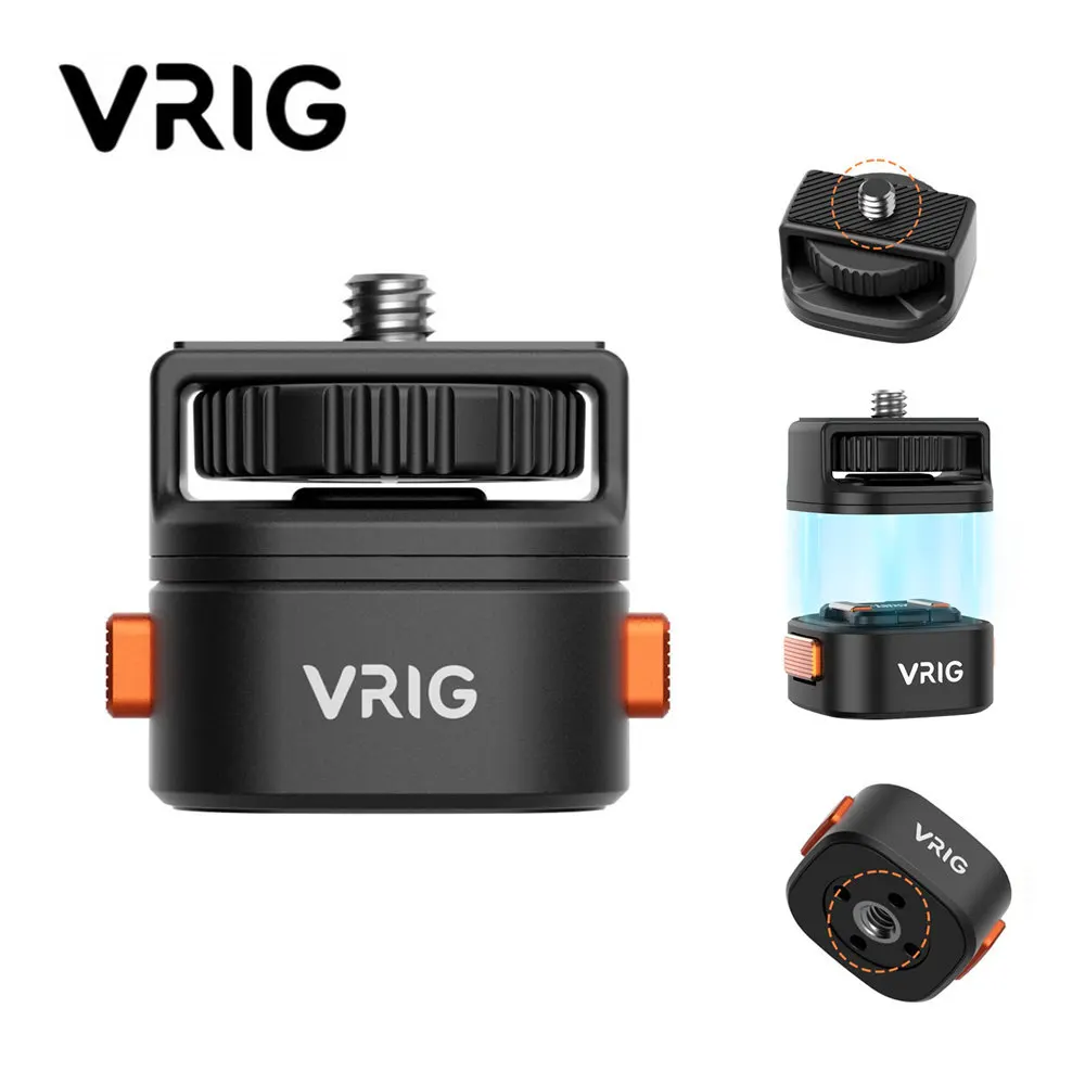 

VRIG Claw Mini Quick Release System Kits 1/4" Tripod Base Mount Camera Adapter for Sony Canon Nikon DSLR Camera Tripod Light