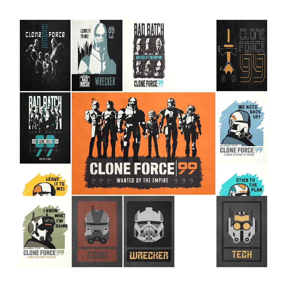 دفعة سيئة الهادم الجدار ملصق فني ثقافة الكرتون يطبع ديكور المنزل مجموعة فريدة من نوعها الجدار الشنق لمحبي الرسوم المتحركة #1