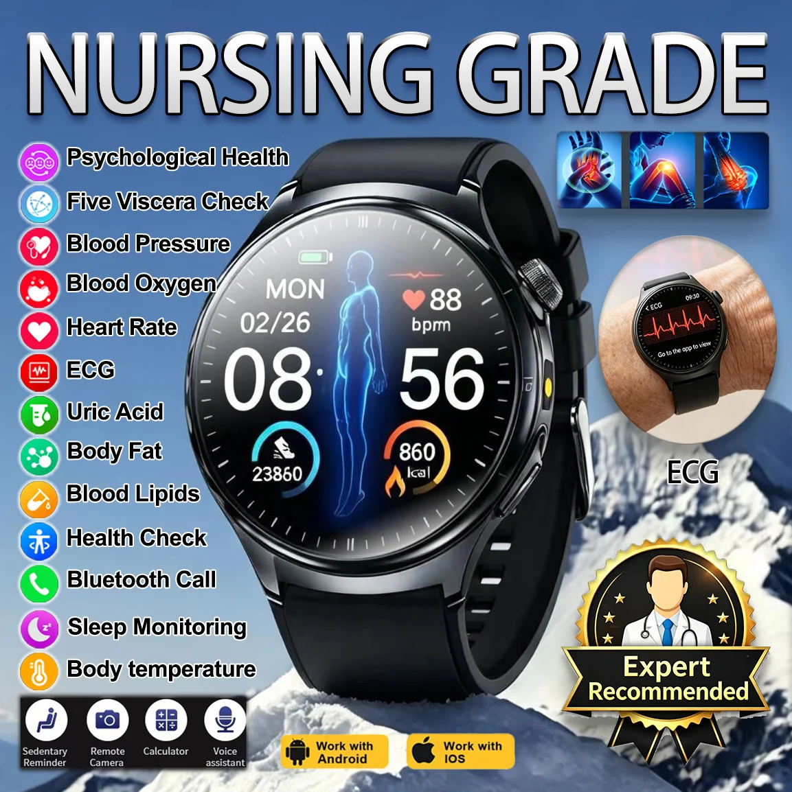 Gmt Dual Timezone Watch - Jam Tangan Pintar Kelas Perawat Kesehatan