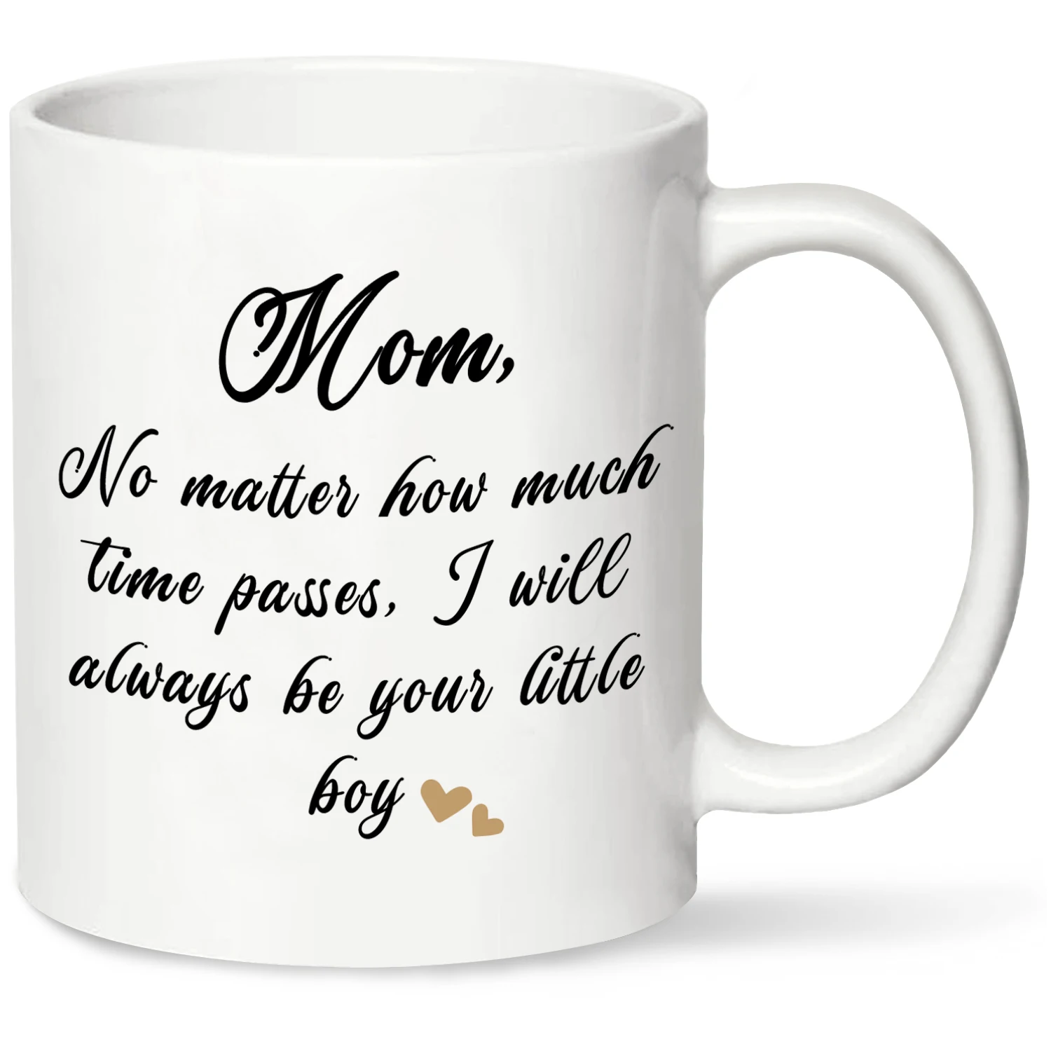 Mom Gifts From Son,Mom No Matter How Much Time Passes I Will Always Be Your Little Boy Mug,11oz Ceramic Coffee Cup.