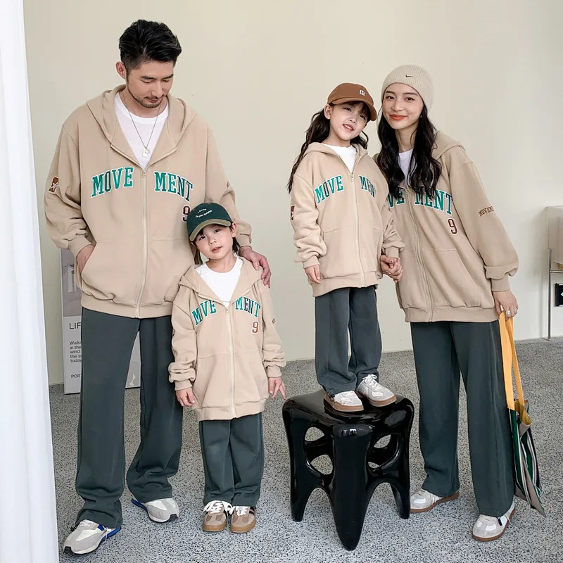 Parent-child Autumn Hooded Sweater 2022 New Family Wear High-end Mother and Daughter Western Style Coat Hoodie mommy and me