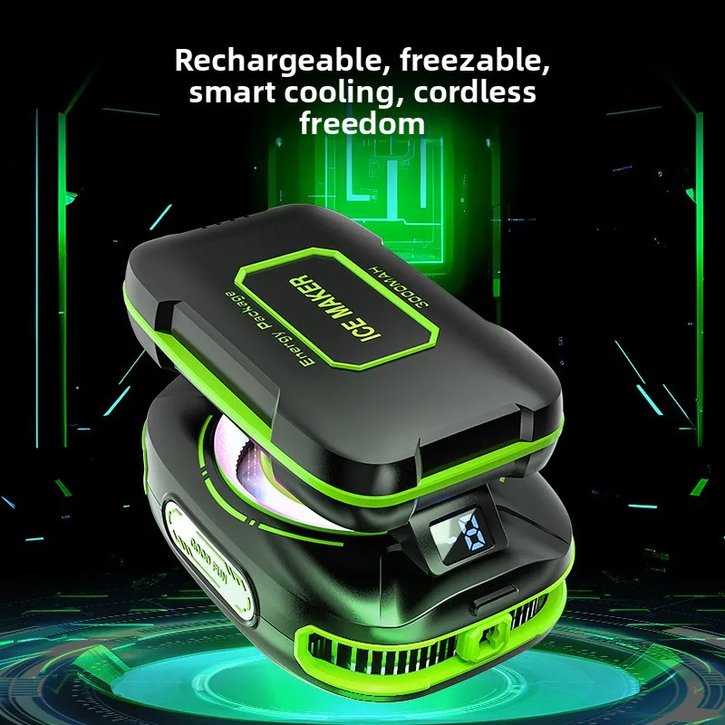 New JS85 Phone Cooler Semiconductor Ice Cooling Magnetic Quiet Digital Display Charging Cooler