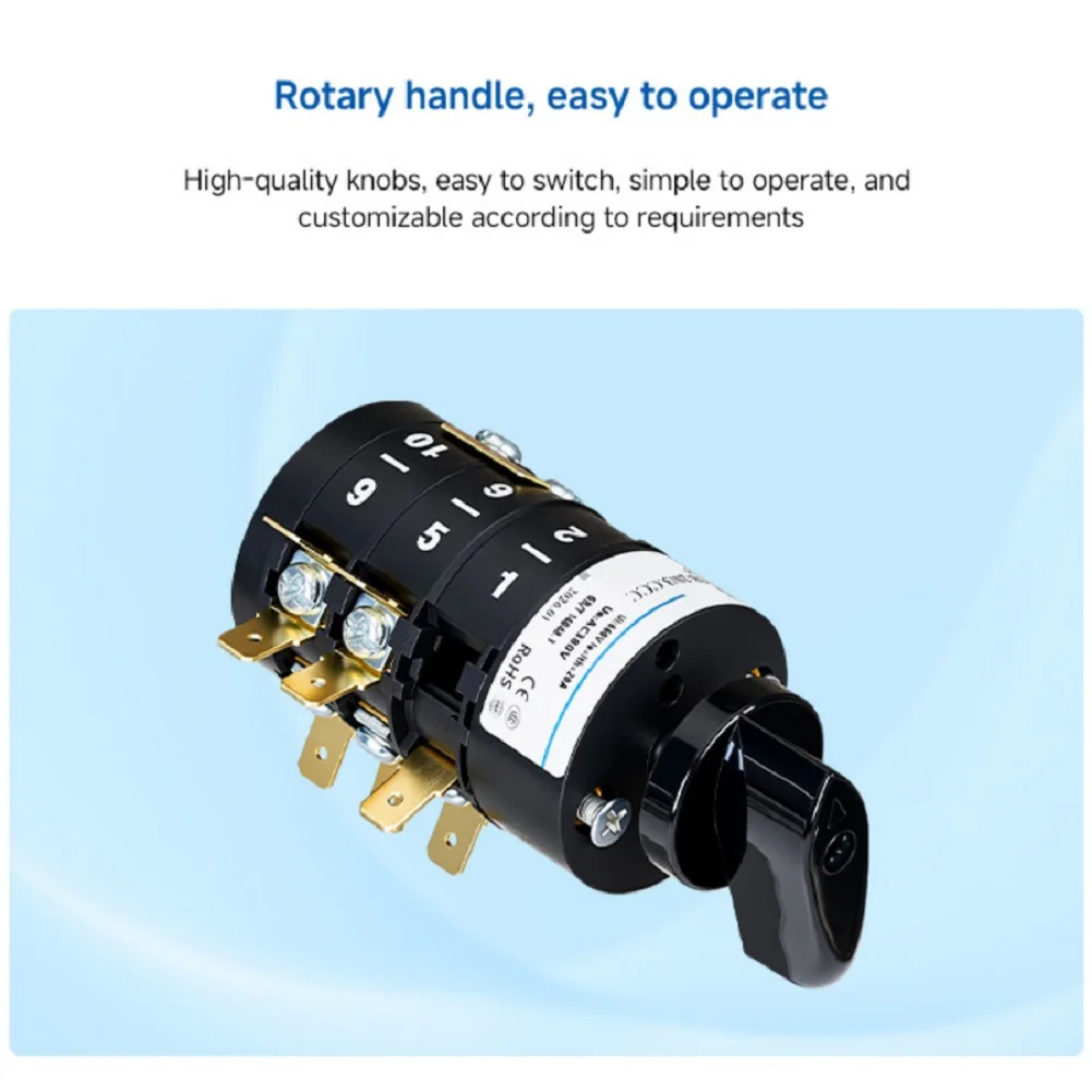 7-Gear 3-Section HZ5B Changeover Switch 20A for Welding Machine Power Management Rated Impulse Withstand Voltage 4KV