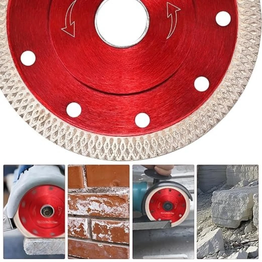 1-15Pcs 105/115/125mm Tile Diamond Saw Blade Porcelain Cutting Discs Ultra-thin Granite Marble Wet Turbo Circular Saw Cutter