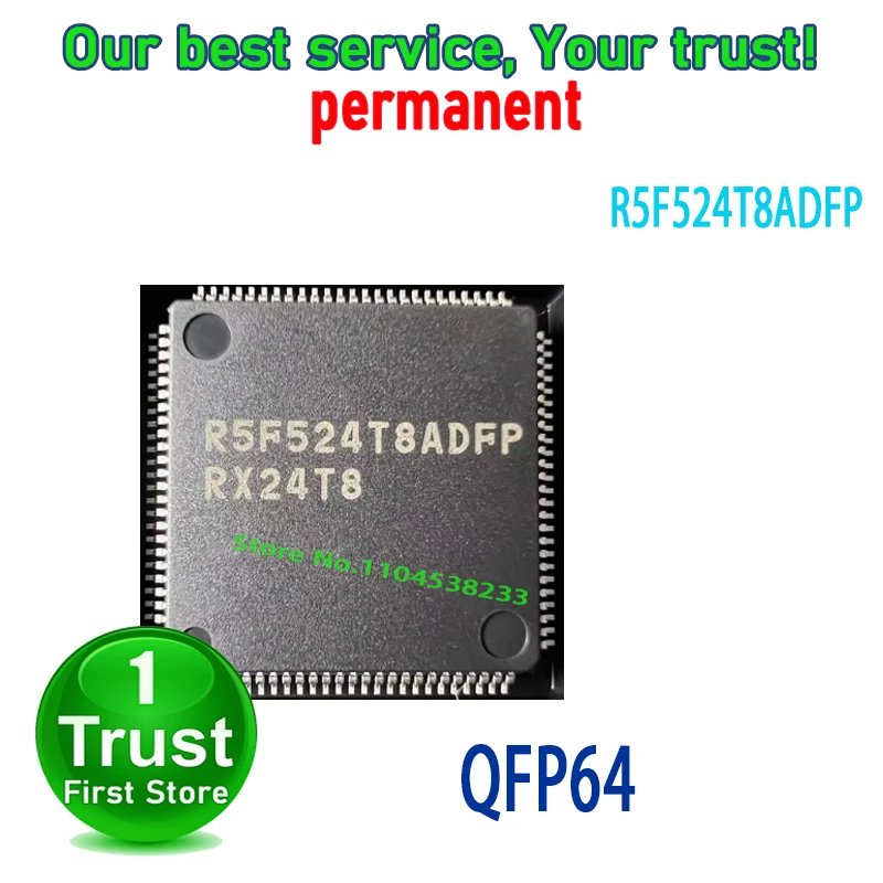 2PCS~10PCS/LOT R5F524T8ADFP R5F524T8A QFP64 NEW and Original in Stock