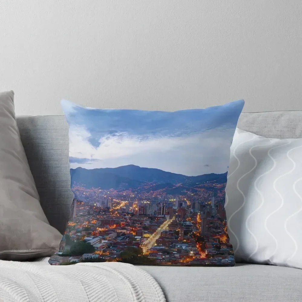 

Medellin Downtown at Sunset Throw Pillow Christmas Covers Custom Cushion Photo Sofa Cushions Covers pillow