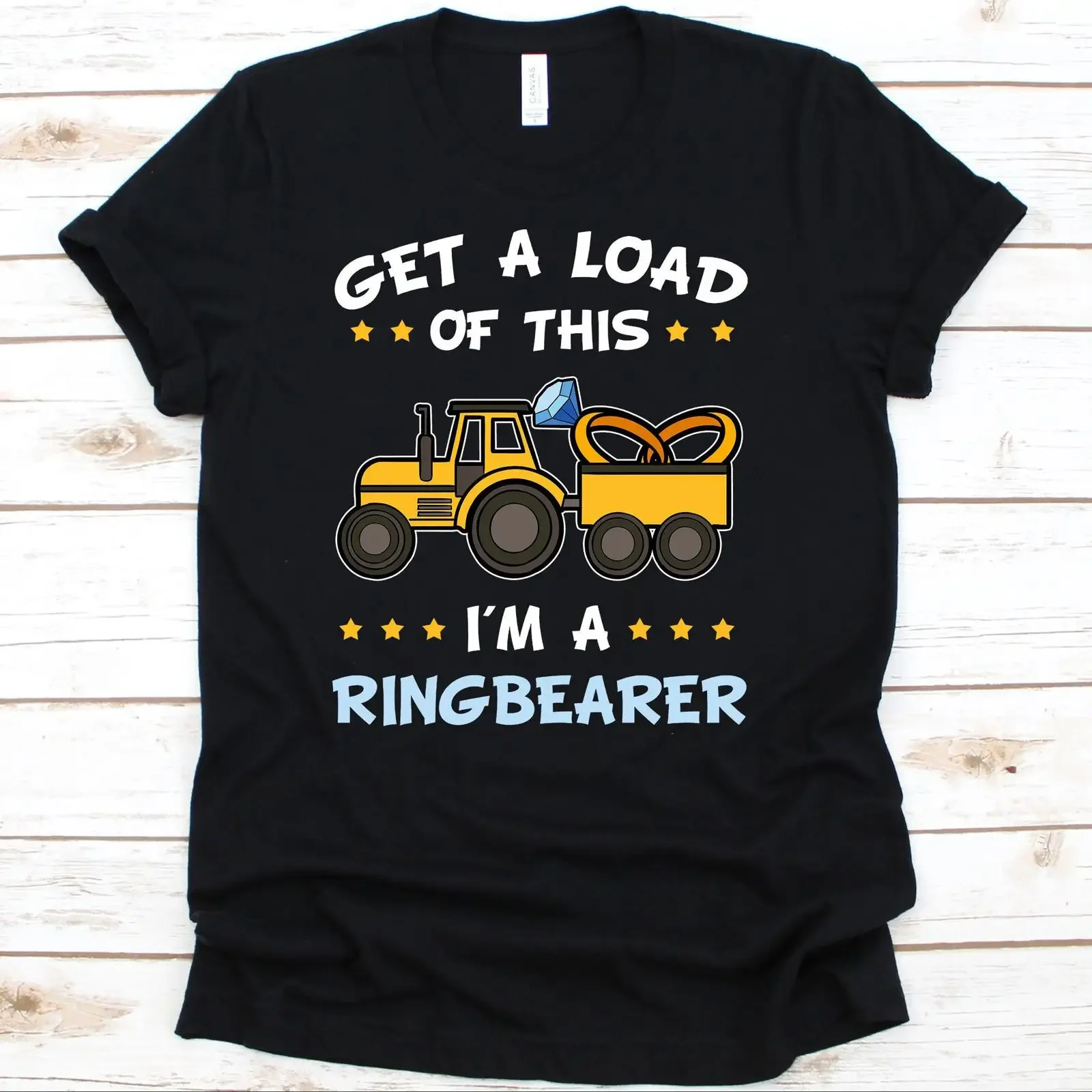Get A Load Of This I'm Ringbearer Tractor Truck Funny T Shirt Boys Wedding Ring Bearer  vintage Washed graphic designer clothes