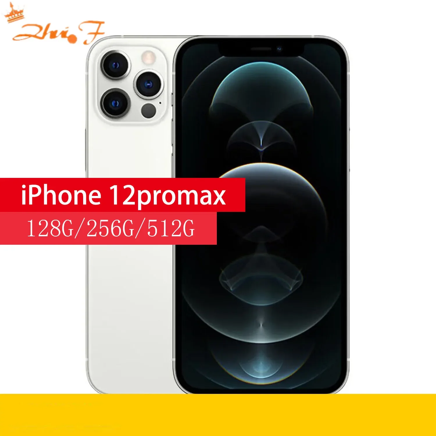 Apple-iPhone 12 Pro Max، 128 جيجابايت، 256 جيجابايت ROM، مفتوح، 6.7 بوصة، شاشة OLED 2778X1284، شريحة A14 بيونيك، كاميرا 12 ميجابكسل، معرف الوجه #1