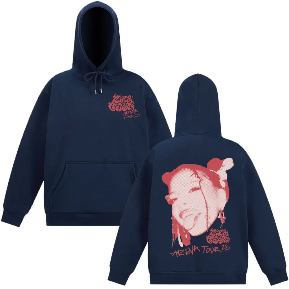 เสื้อฮู้ดแร็ปเปอร์นีน่า ชูบา อารีน่า ทัวร์ 2025 สำหรับผู้ชายและผู้หญิง แฟชั่นฮิปฮอป เสื้อสเวตเชิ้ตแขนยาวทรงหลวม สไตล์ลำลอง ฮาราจูกุ เสื้อแทรคสูท