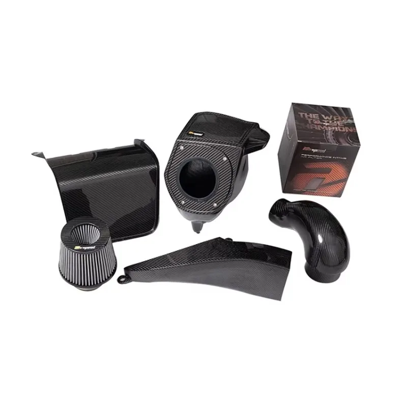 Dry Carbon Fiber 3K Twill Carbon Weave High Performance Cold Air Intake System Kits Intake Pipe Intake Filter for A6 A7 C8