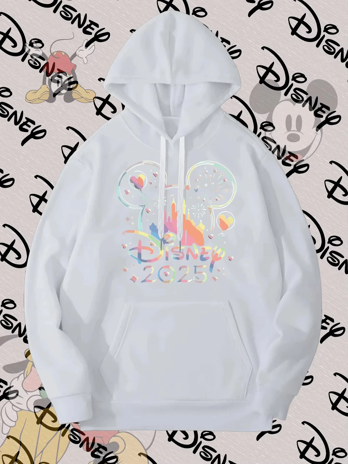 Disneyland Bedruckter Hoodie Family Hoodie Pullover Herbst und Winter Neue Baumwolle Herren und Damen Super große lose Langarm