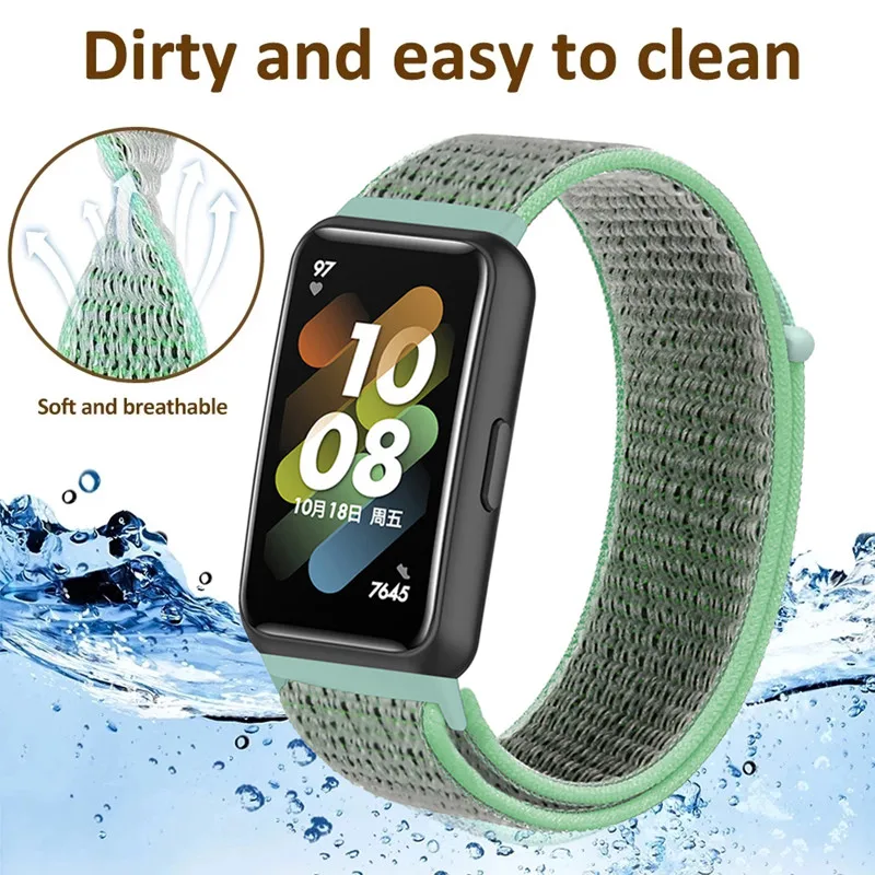 Nylon Strap For Huawei Band 7 Loop Adjustable Replace Wristband Sport Breathable Strap For Huawei Band7 Smartwatch Accessories