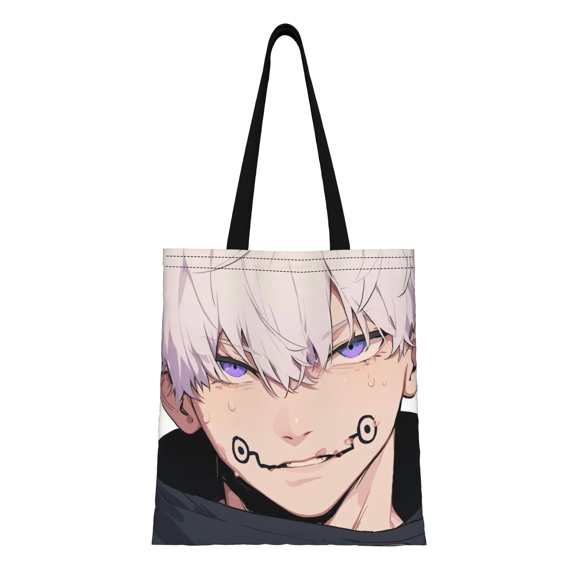 

Сезон «Снова в школу»: Холщовая сумка-тоут Toge Inumaki (8) Jujutsu Kaisen, идеально подходит для путешествий, женская сумка с верхней ручкой