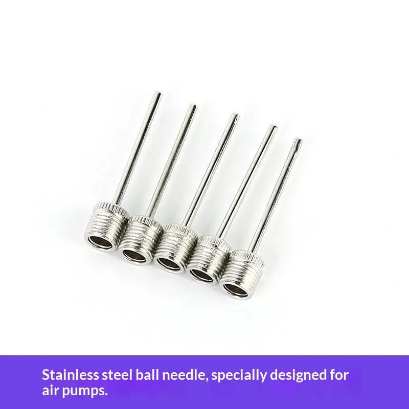 20Pcs Ball Air Needle Stainless Steel Solid Construction Inflating Pump Pin for Basketball Football Volleyball Amateur Ball Gam