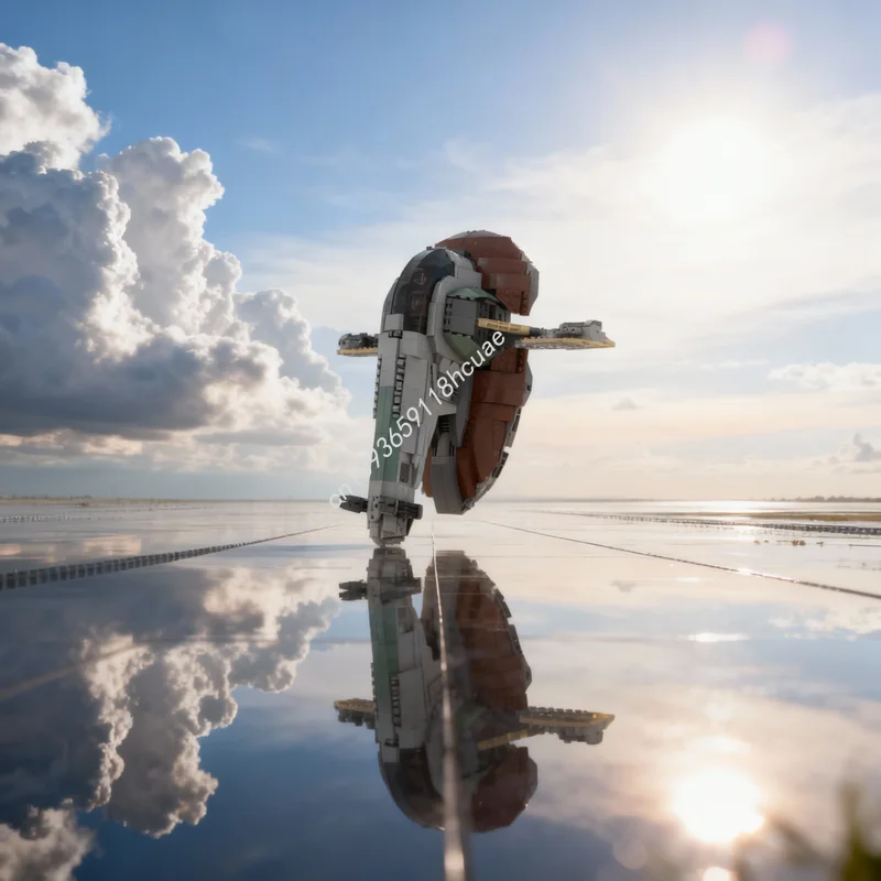 

865pcs MOC Star Battle Slave 1 Upgrade Model Building Blocks Toys Construction Creative DIY Idea Education Christmas Gifts Brick