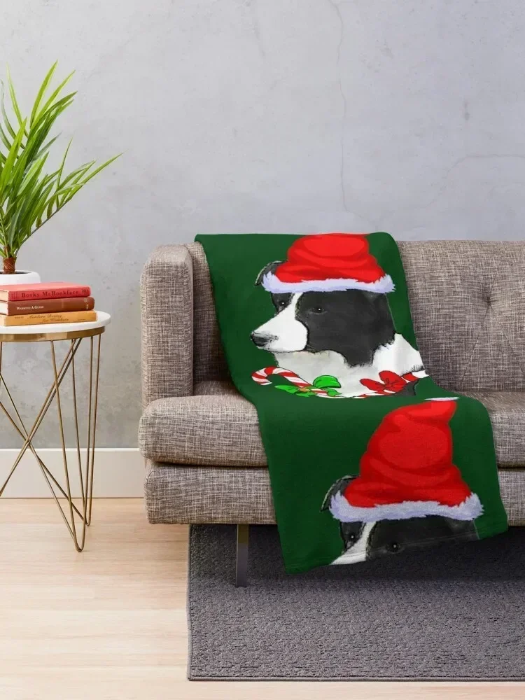 Border Collie Christmas Gifts Throw Blanket Warm valentine gift ideas Luxury Designer Plush Blankets