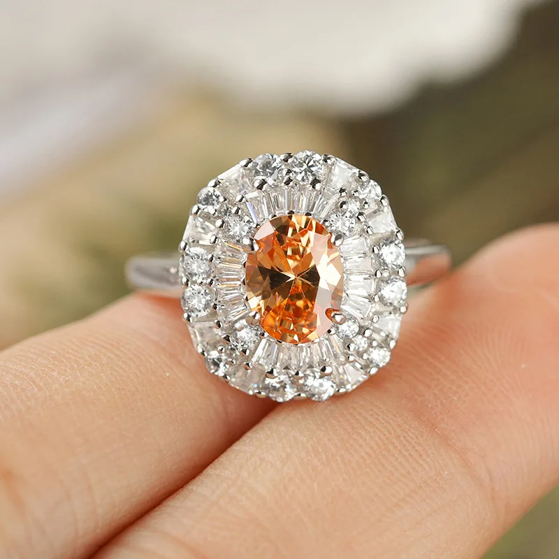 

Dawn's Jewel Elegant 925 Sterling Silver Ring Sparkling Zircon Premium Wedding Fine Fashion Ring, Gift for Her anillos