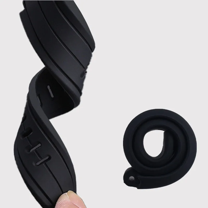 High Quality Rubber watchband for TIMEX watch T2N720 TW2T76300 T2N721 Series Men Black Waterproof Silicone Sports Strap 24*16mm