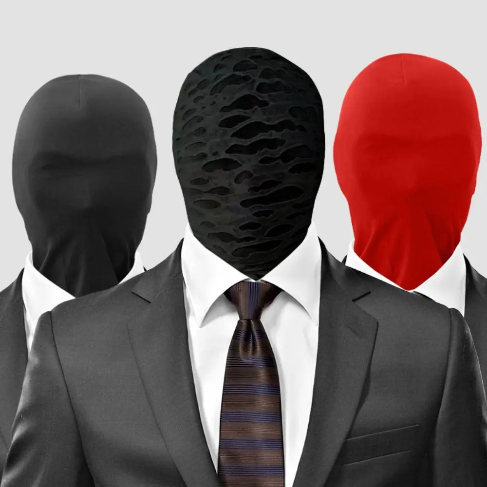Women Men Simulate CS Balaclava Cap Sun Uv Protection Bike Motorcycle Ski Mask Cosplay Black No Hole Spandex Head Cover Hat