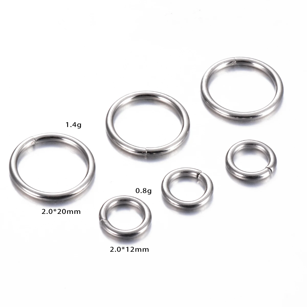 50pcs Stainless Steel Jump Rings Split Closed Loop Connectors Split Rings For Jewelry Making Supplies Diy Earring Findings