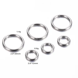 Anillos de acero inoxidable para hacer joyas, 50 piezas, conectores de bucle cerrado divididos, suministros para pendientes Diy