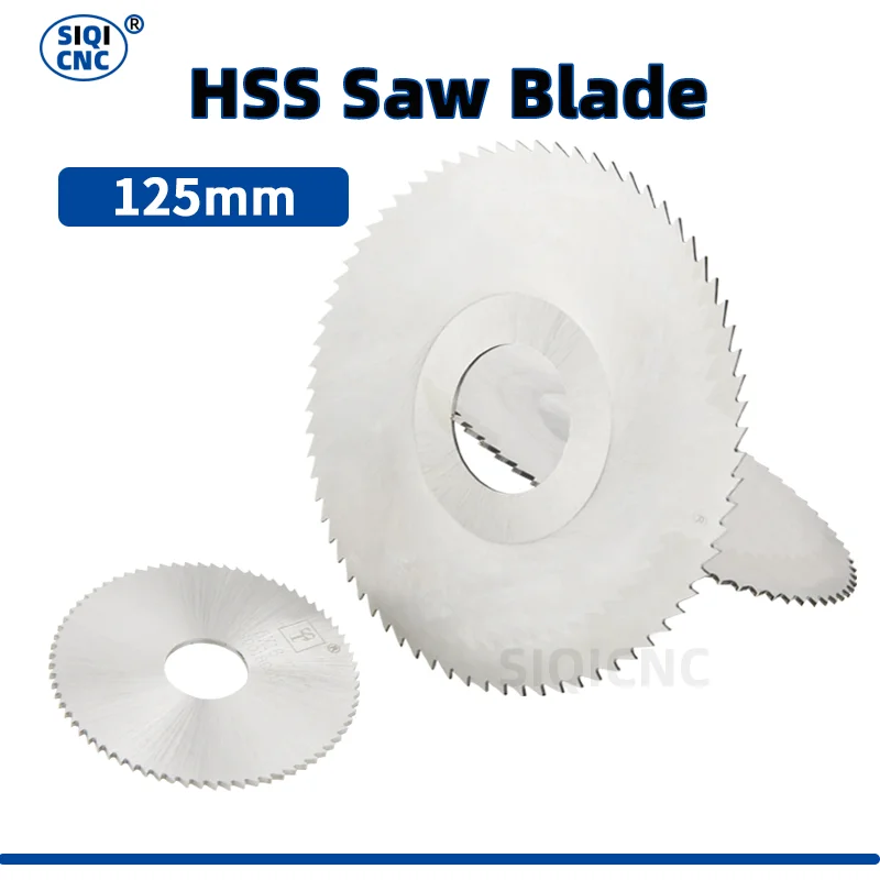 

HSS Milling Cutter 125mm Thickness 0.8mm-4.0mm Inner hole 27mm Slotting Cutter Saw Blade Milling Cutter