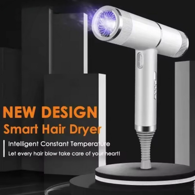 2026 Professional Ionic Blow Dryer Low Noise Hairdryer with Nozzle Powerful Hot and Cold Salon Professional Hair Dryer