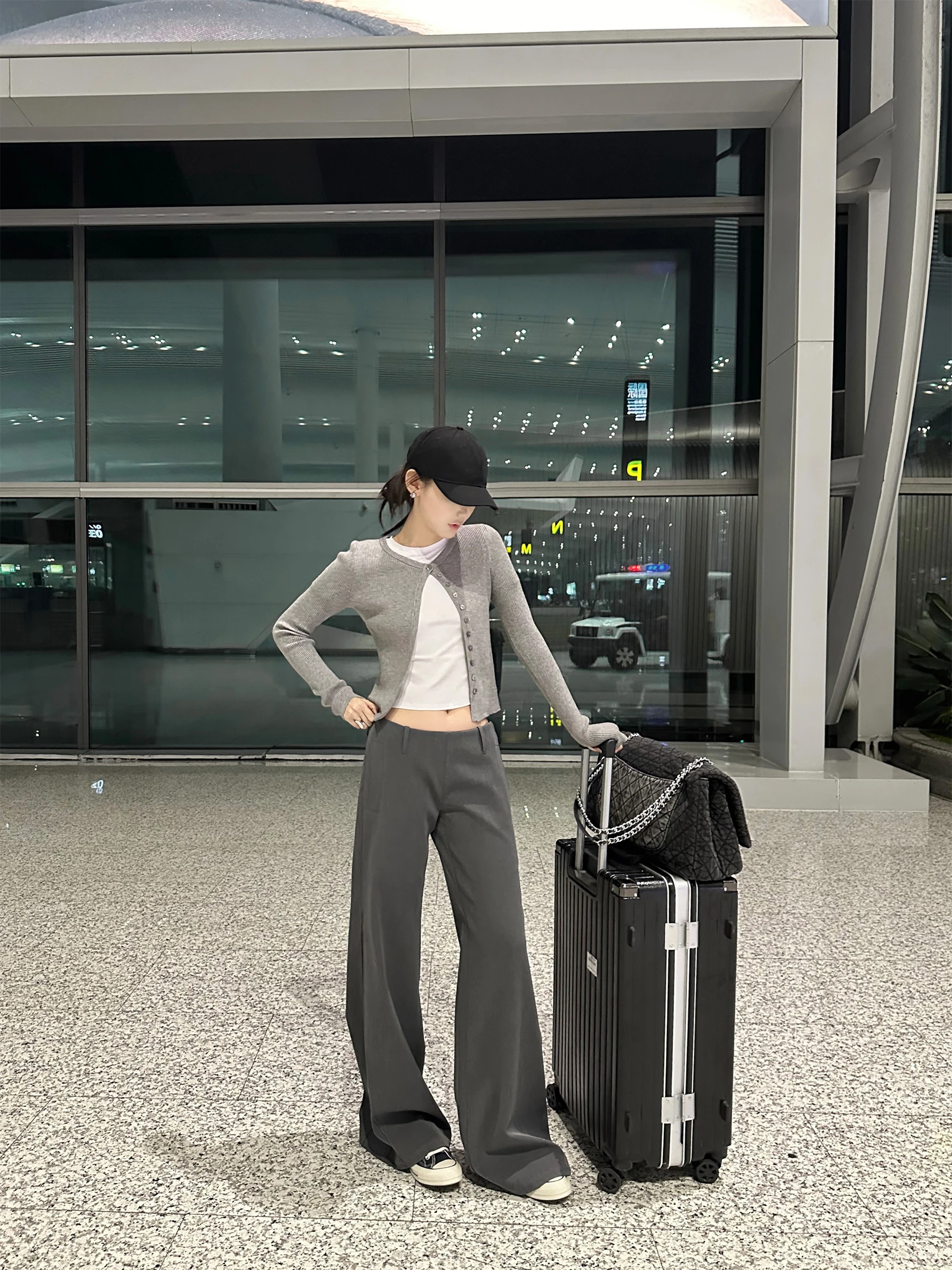 

5werkwen Women's Knitted ort Svel round Ne Cardigan ey Long Sve Outerwear Casual Sle Autumn Winter Jaet