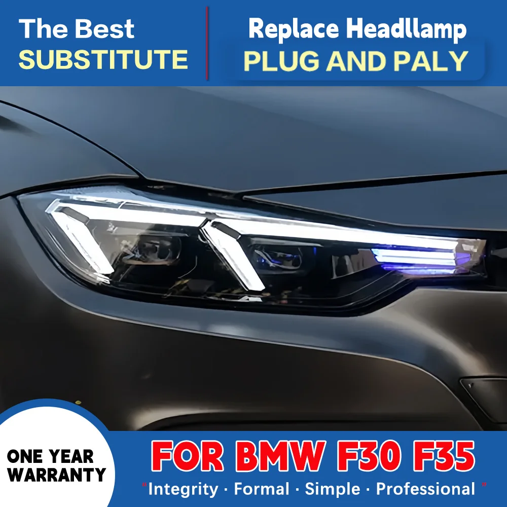 

Высококачественные автомобильные фары для Angel Eyes Led Bmw F30 F35 12V Led 2012-2018 Drl Поворотник дальнего света Проектор Фара в сборе