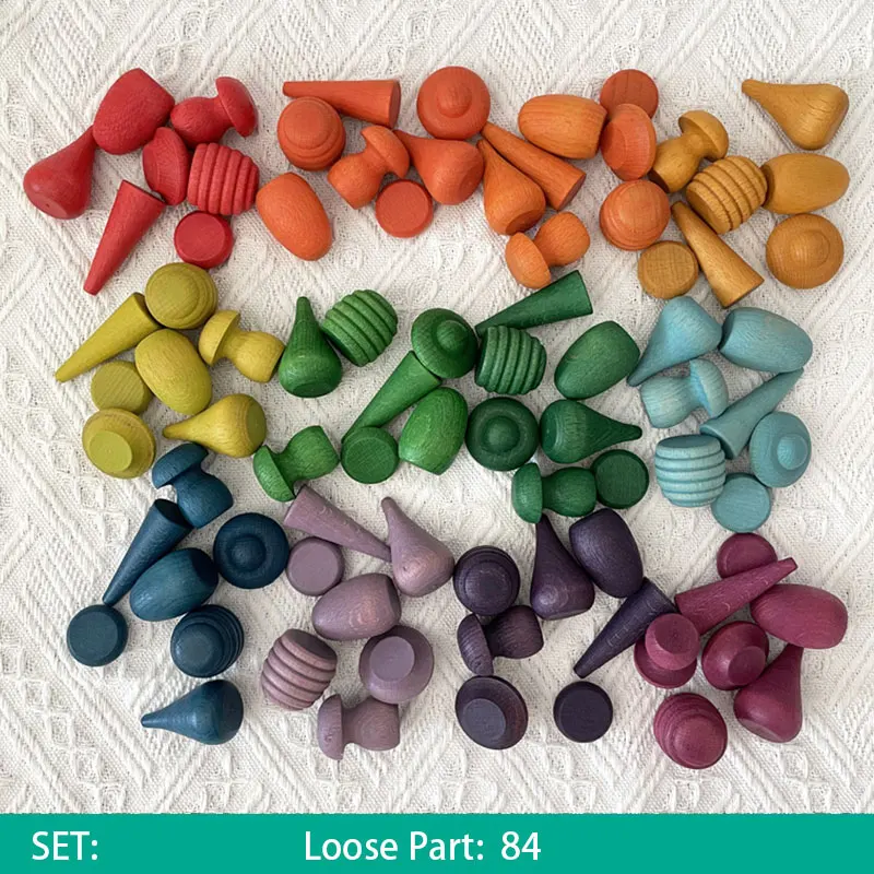 Montessori Mandala Blokken Losse Onderdelen Baby Pretend Play Scènes Speelgoed Kleur Sorteren Tellen Educatief Houten Speelgoed Voor Kinderen
