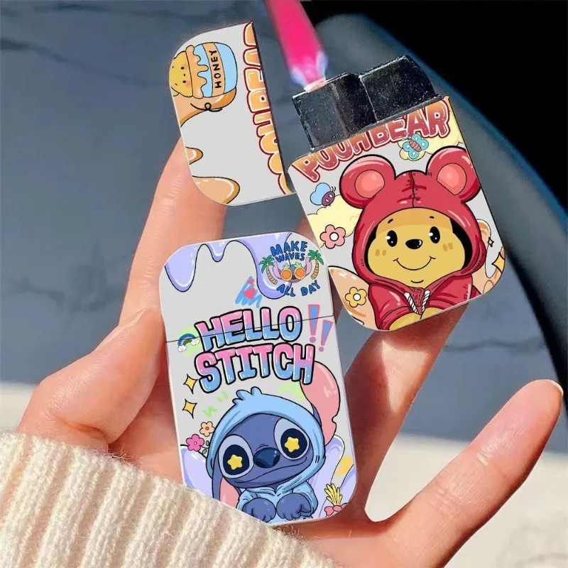Disney Stitch Lotso Cartoon Kawaii Cute Windproof Lighter Personalized Creative Young People Bar Gift for Boyfriend Wholesale image 5