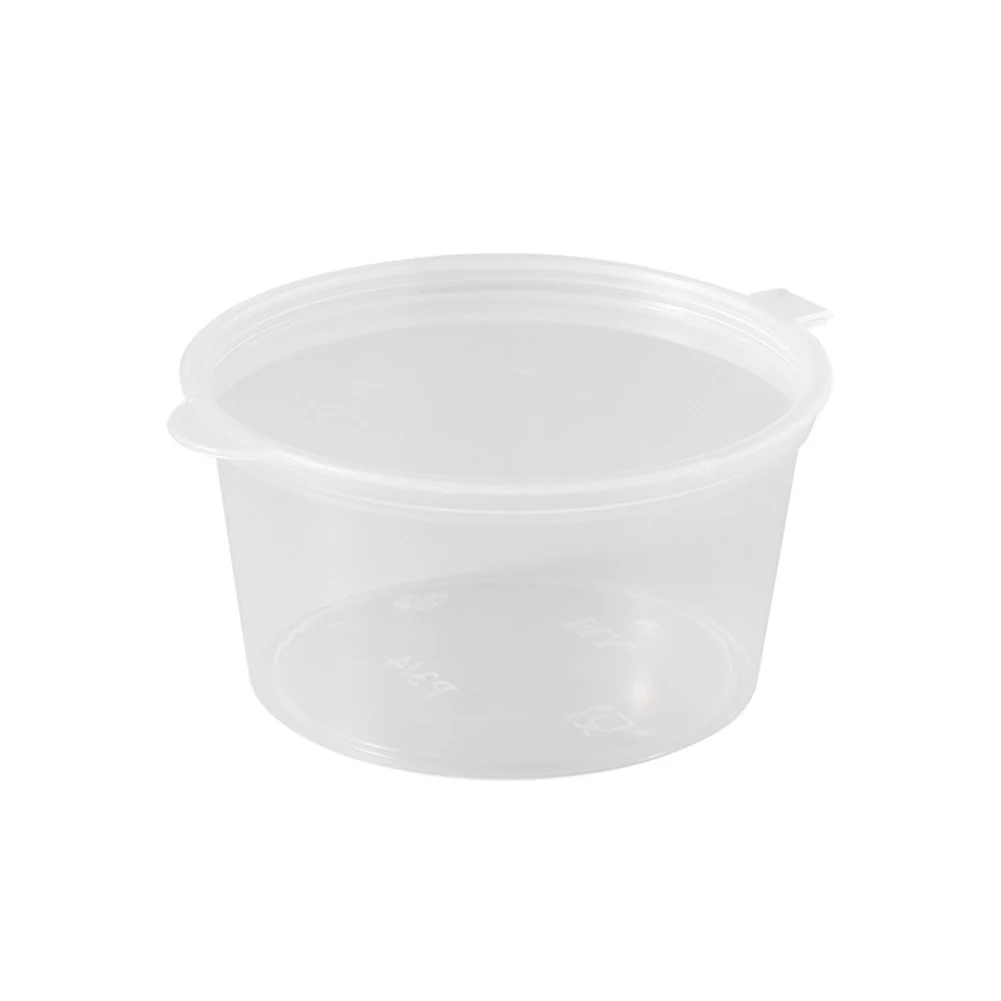 

Accessories High Quality Sauce Box Disposable With Lid Plastic Round Seasoning Transparent Conjoined Container