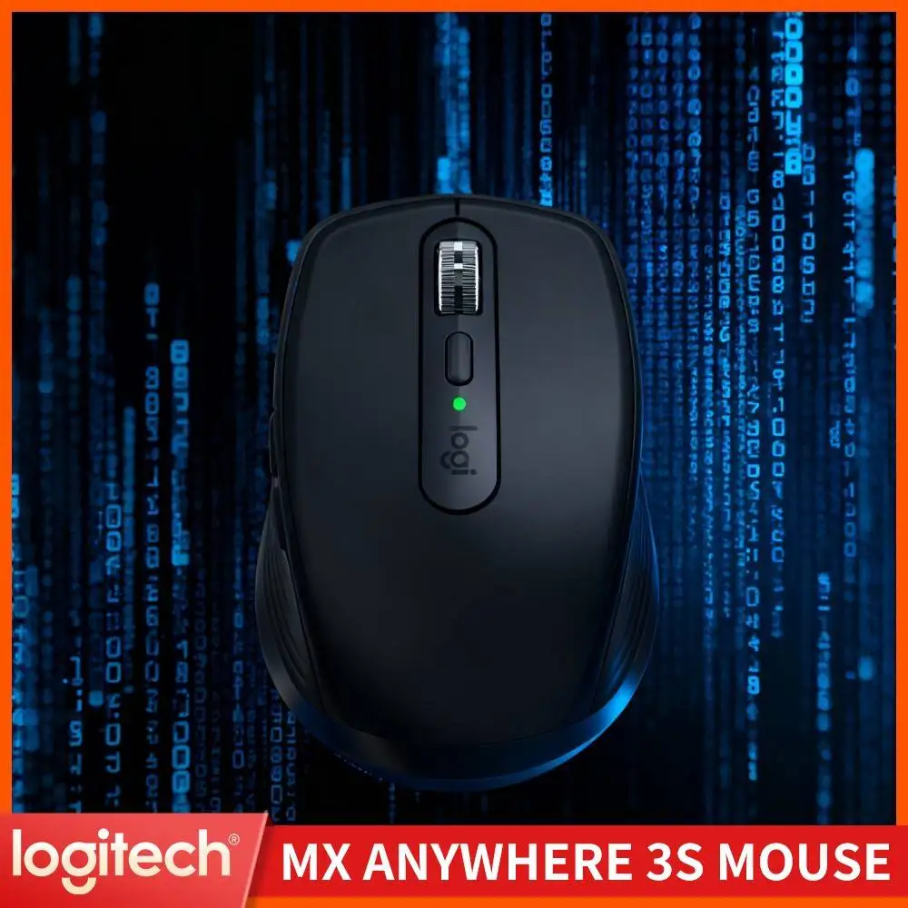 Logitech MX Anywhere 3S Ergonomic Bluetooth Mouse Reduce Hand Fatigue for Programmers