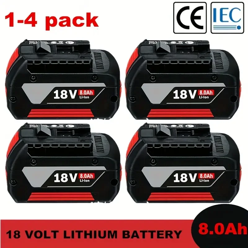 Voor BOSCH 18V 8.0AH Professionele Lithium Batterij voor Bosch BAT609 BAT609G BAT618 BAT618G Elektrische Gereedschapsbatterij Oplaadbaar