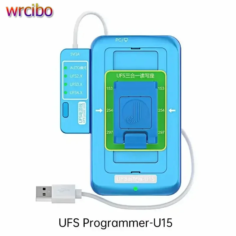 

JCID UFS Programmer U15 Box For BGA153 BGA254 BGA297 UFS2.X 3.X 4.X NAND IC Chips Read And Write Expansion Repair Tool