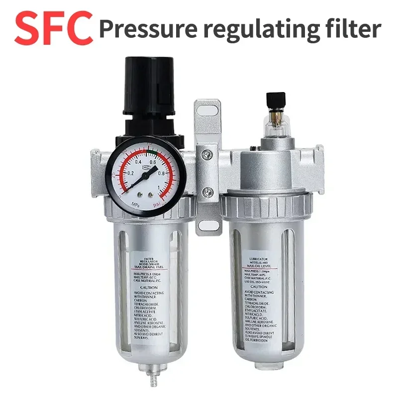 

SFC400 1/2 SFC300 SFC200 1/4 Air Compressor Filter Regulator Oil Water Separator Trap Regulator Valve Pneumatic Parts