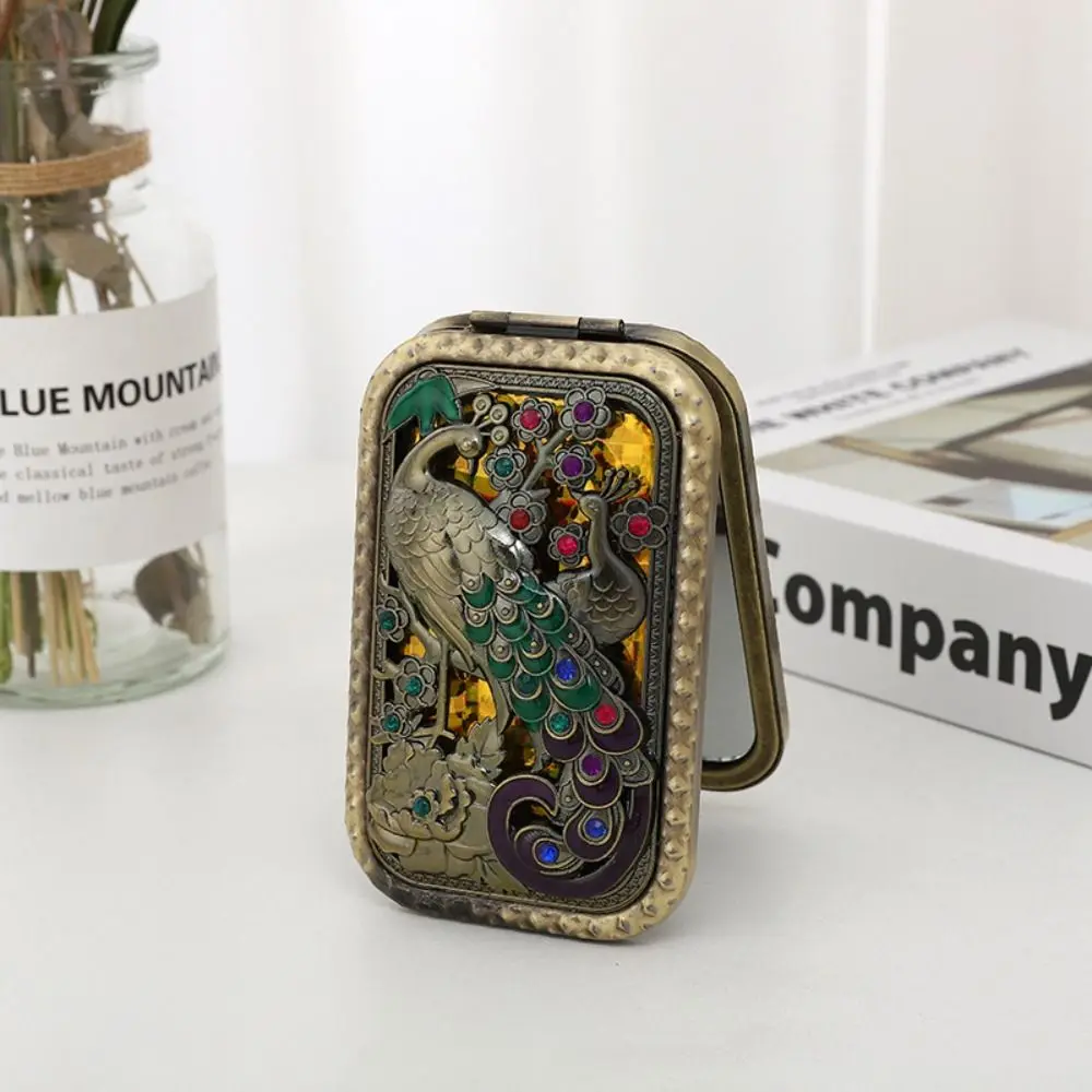 Rhinestone Beauty Gift Vanity Mirror Travel Foldable Portable Cosmetic Tool Folding Mirror Makeup Mirror Compact Pocket Mirror