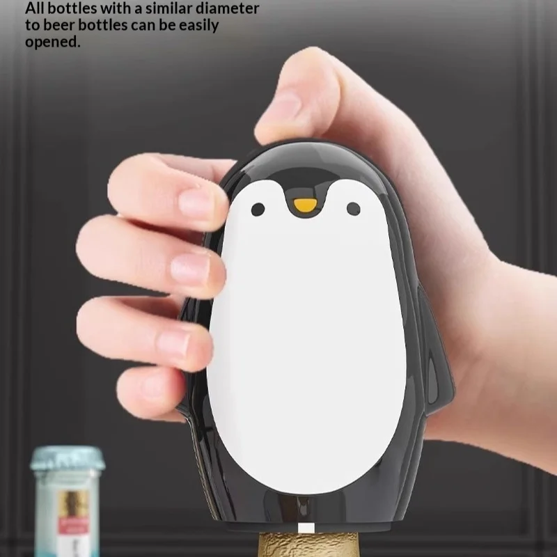Anime Peripheral Cute Penguin Bottle Opener Creative Household Cap Remover Portable Cute Cartoon Beer Beverage Can Opener Gift view 3