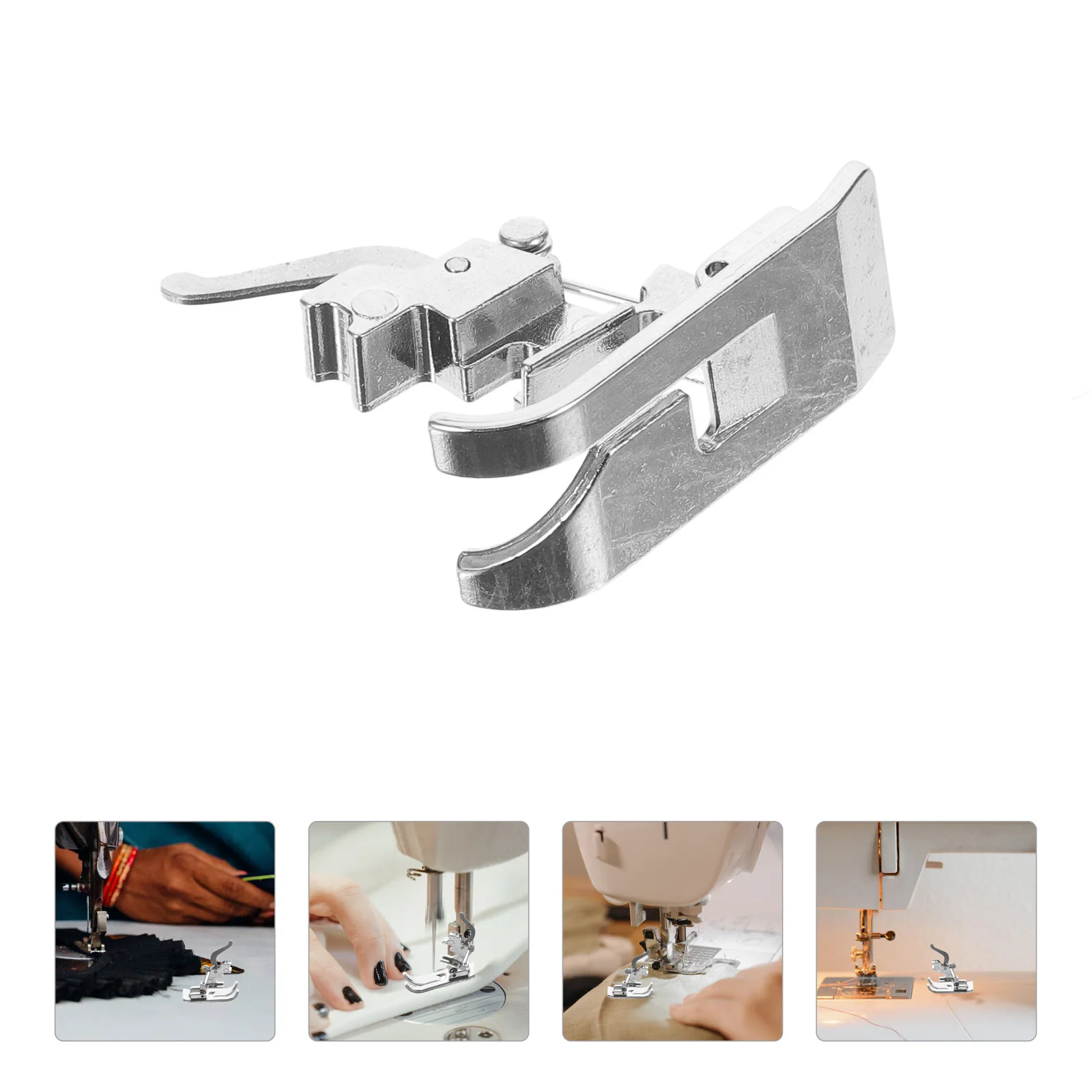 1 قطعة قدم الضغط المعدنية مع مقبض ل سستة مخفية متعددة الوظائف أقدام الخياطة خياطة الملحقات المنزلية الخياطة القدم #4