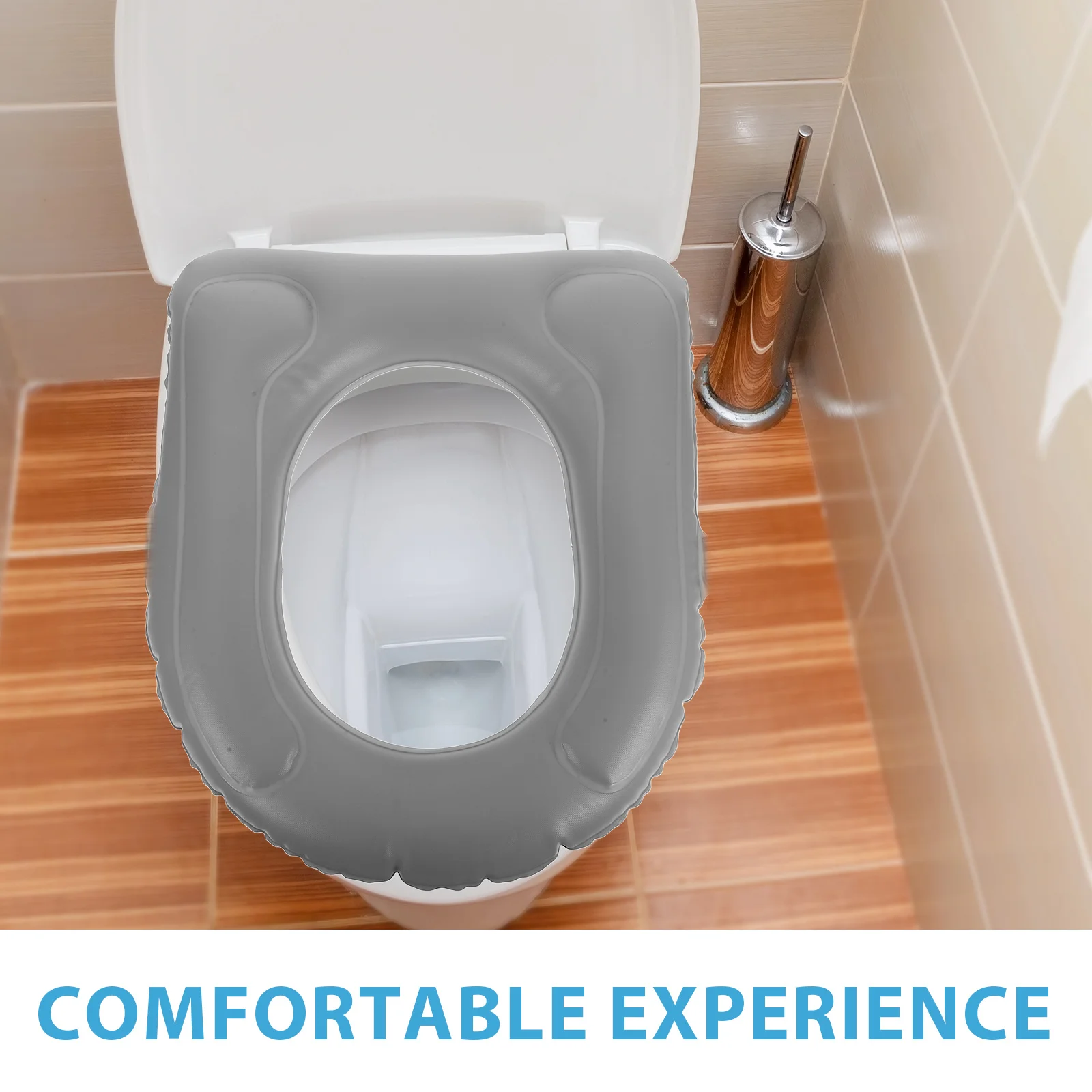 

Inflatable Toilet Seat Cushion PVC Raised Donut Padded Commode Support Suction Cup Toilet Seat Cover for Seniors Disabled Adults