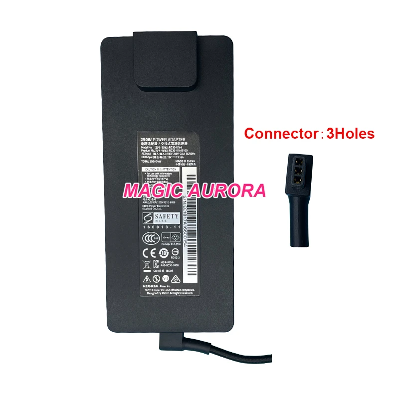 Imagem -03 - Original Rc300166 Adaptador de Energia 19.5v 13.16a 250w Carregador do Portátil para Zazer Lâmina Pro Rz09-0166 Rz09-01663e53 Jogos Notebook