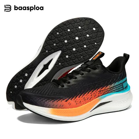 Baasploa, zapatos deportivos para correr para hombre, zapatillas con amortiguación profesional con placa de carbono, zapatillas para correr antideslizantes transpirables para exteriores para hombre