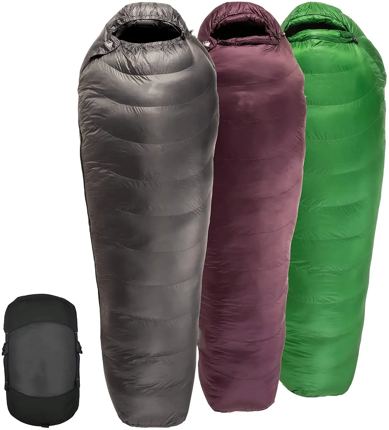 Woqi-saco de dormir de plumón de ganso blanco, relleno de venta, 365g, tela de nailon ligera, impermeable, saco de dormir de plumas de ganso