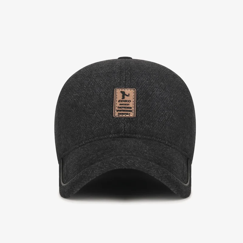 Middle Aged And Elderly Men Cotton Hat Autumn Winter Windproof Coldproof Father Hat Thickened Warm Fleece-Lined Baseball Cap image 3