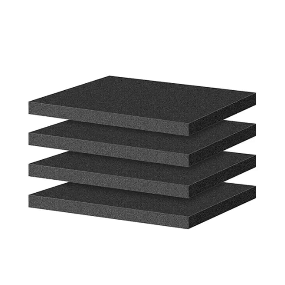 2026 New Polyethylene Foam Sheets, 4P 16 X 12 X 1 Inch Cuttable Tool Box Case Inserts, Black Cushion Packing Pads for Toolbox