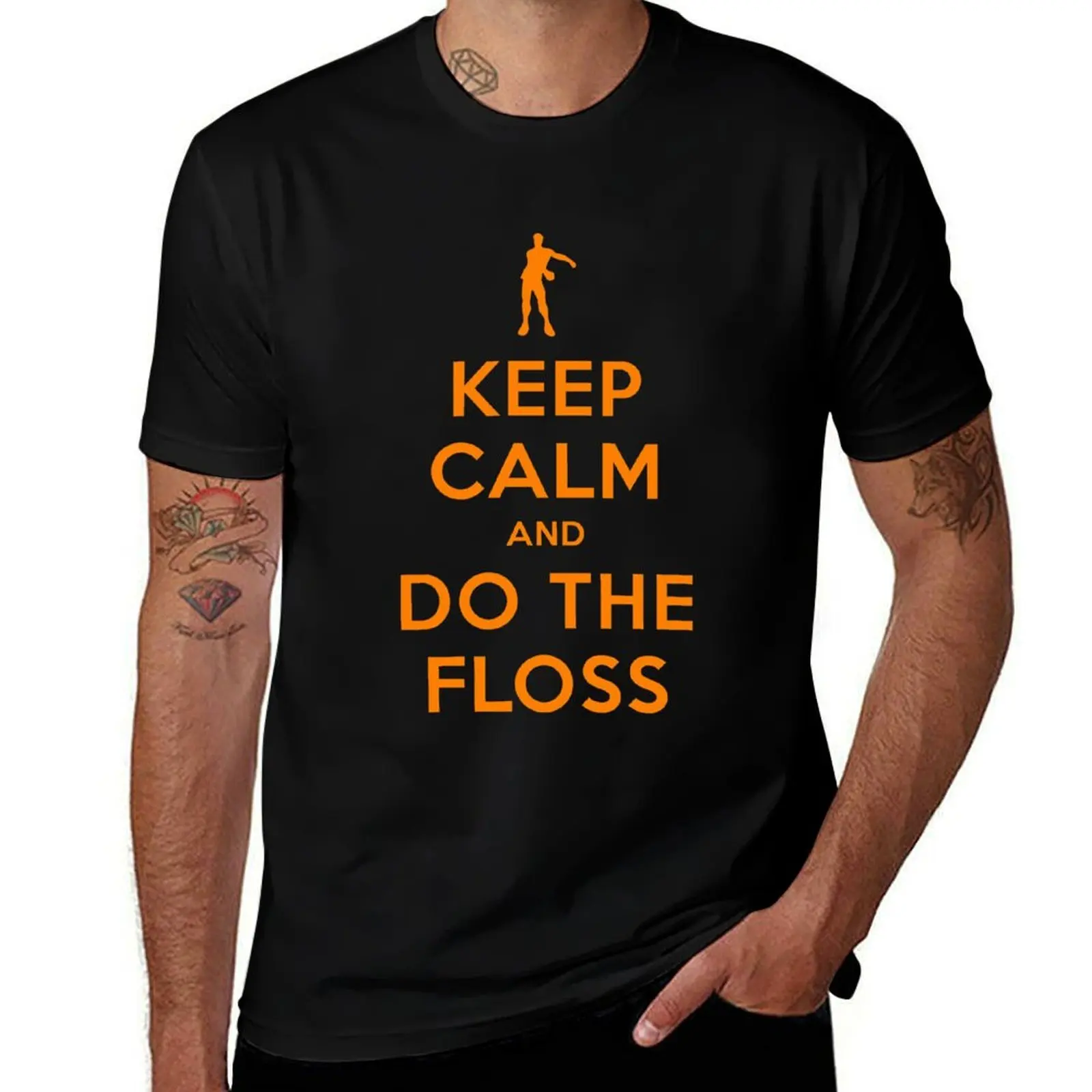 FLOSS DANCE Keep Calm And Do The Floss Gift T-Shirt Stain Resistant Casual Tee T-Shirt
