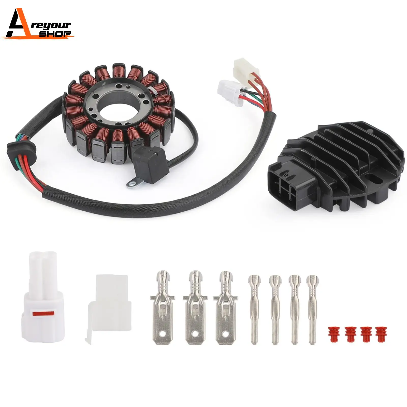 

Areyourshop STATOR GENERATOR & REGULATOR Fit for Suzuki Quadsport Z400 LTZ LT-Z400 2003-2008 32101-07G00 Motorcycle Parts