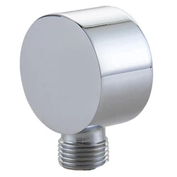 Hot Wall Supply Elbow,Brass Round Wall Mount Shower Hose Connector Accessories G1/2 Inch Water Outlet For Shower