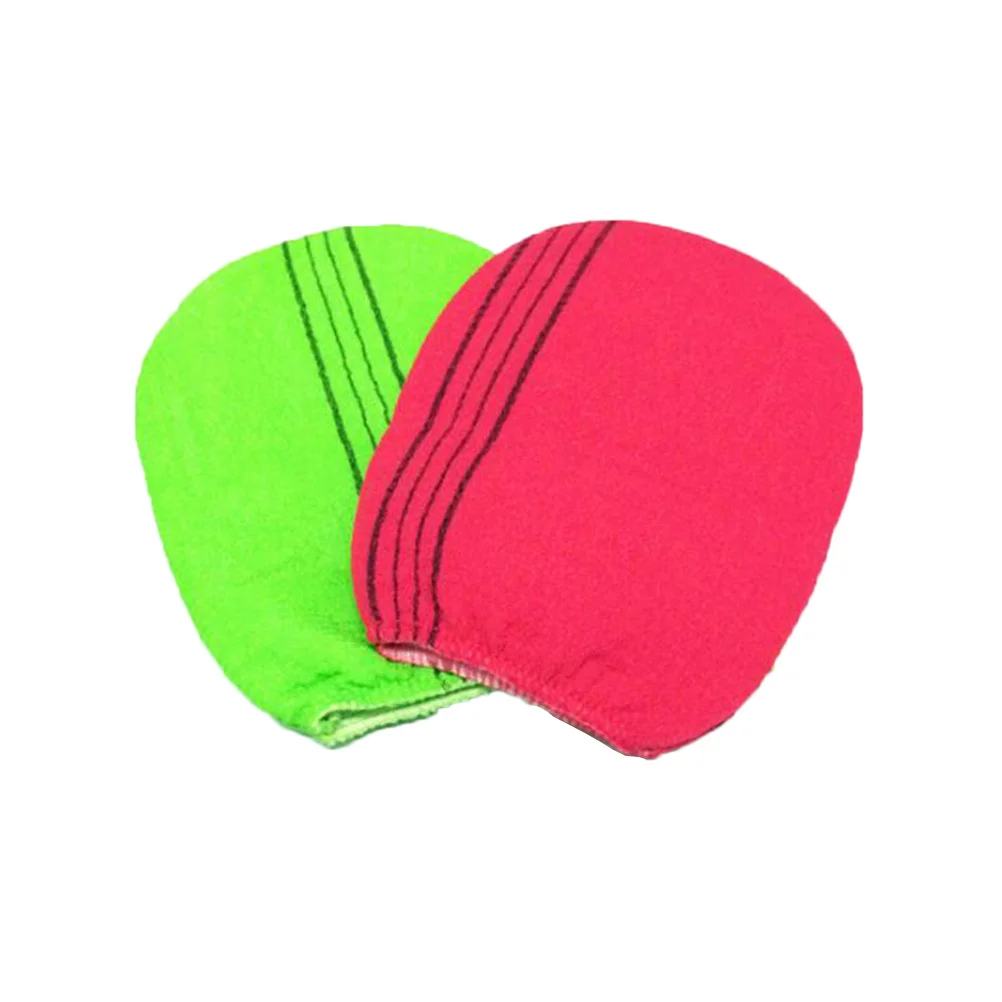 

2Pcs Rubbing Gloves Exfoliating Bath Gloves Produces Rich Lather with Soap Or Gel Gentle Yet Deep Cleansing for Smooth Glowing